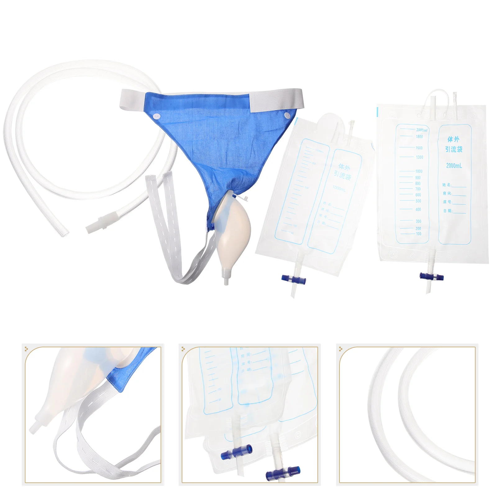 Urinary Catheter Patient Postoperation Drainage Bag for Men Silica Gel Urine Collection Miss