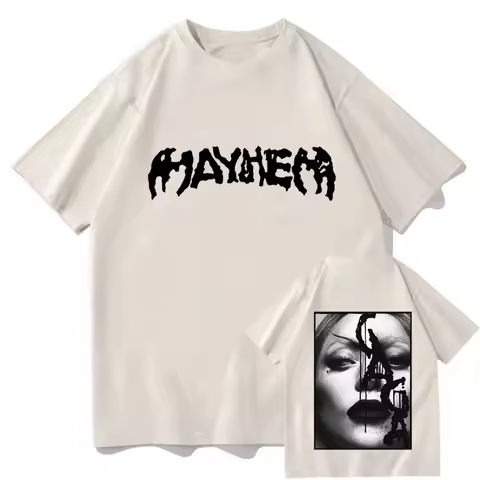The MAYHEM Ball Tour 2025 2026 T-Shirt Lady Gaga Singer Graphic Tshirts Fashion Short Sleeve Summer T Shirt Cotton Women Tees