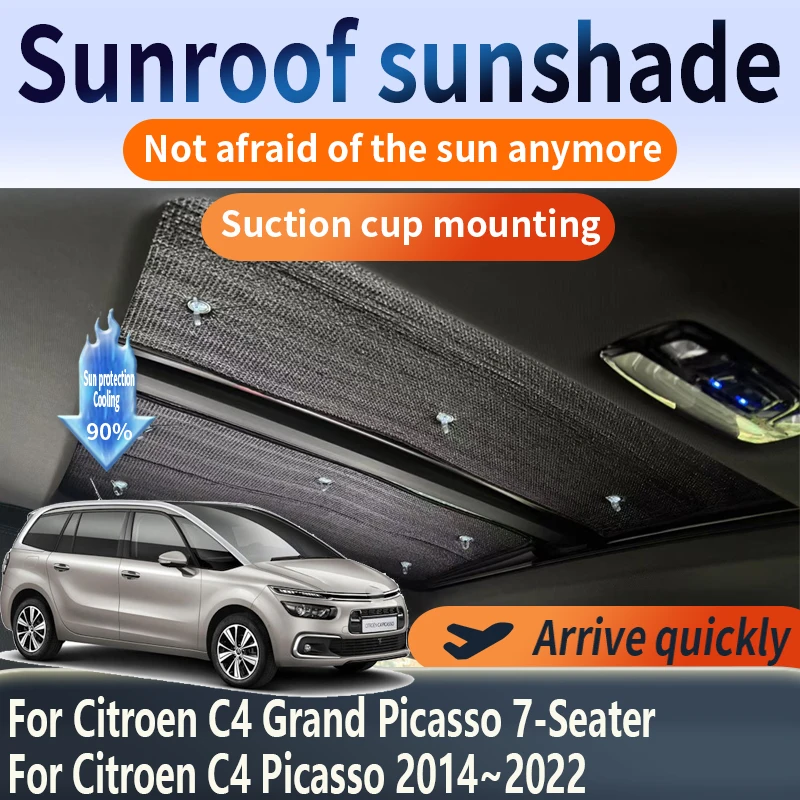 

Солнцезащитный козырек на крыше подходит для Citroen C4 Picasso, 7-местный 2014 ~ 2022 2021, автомобильный панорамный тепловой экран на крыше, солнцезащитный козырек на окно с защитой от УФ-лучей