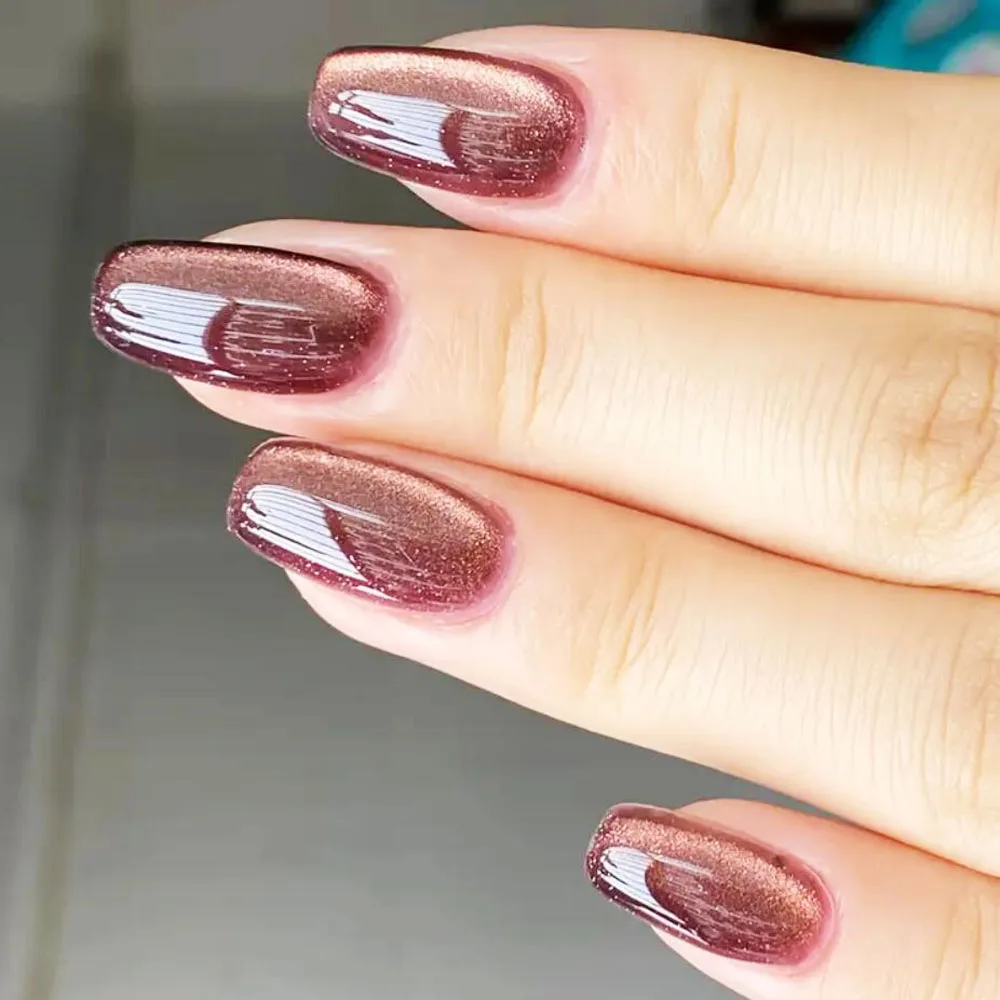 10ml Vetro Rosa Viola Cat Eye Gel Smalto per unghie Peperoncino Rosso Super Lucido Gatto Magnetico Gel per unghie Traslucido Soak Off Gel Per Manicur