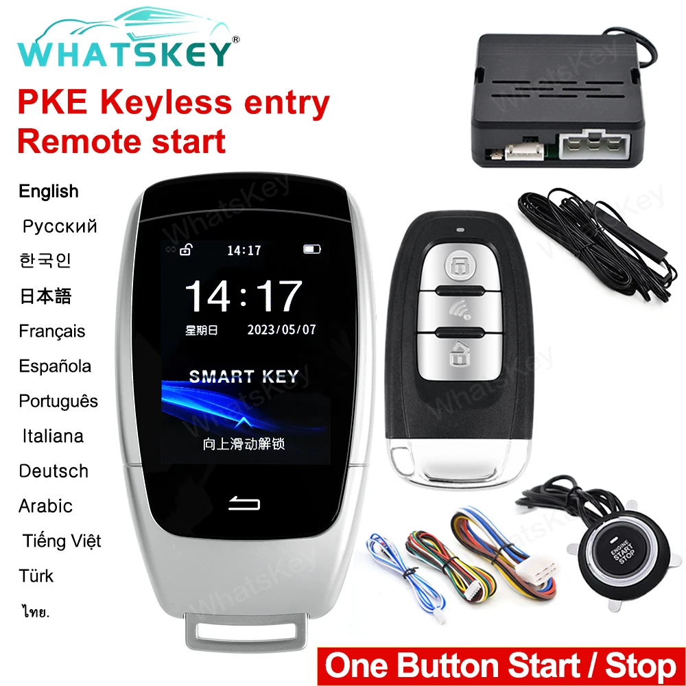 

Universal TK900 Smart LCD Key Remote Auto Start Stop Engine PKE Keyless Entry Central Lock Automation Open Trunk Smart Car Alarm