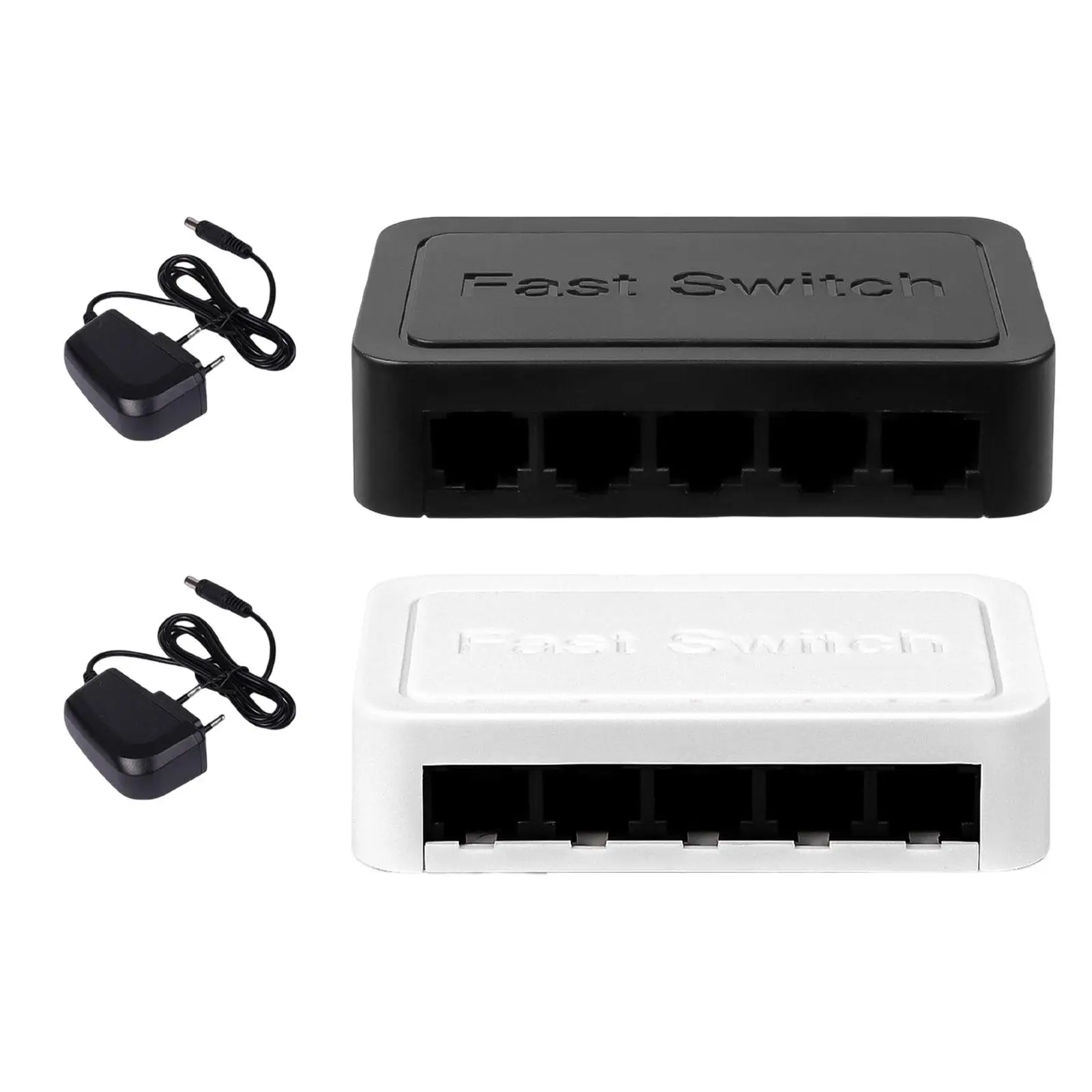 5 Port Gigabit Ethernet Fittings Switcher for Video Machine Home Office