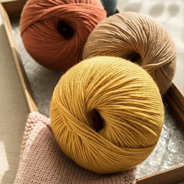 50g Handmade Hook Knitted Medium Coarse Woolen Baby Thread Knitted Sweater Scarf Material Yarn Ball