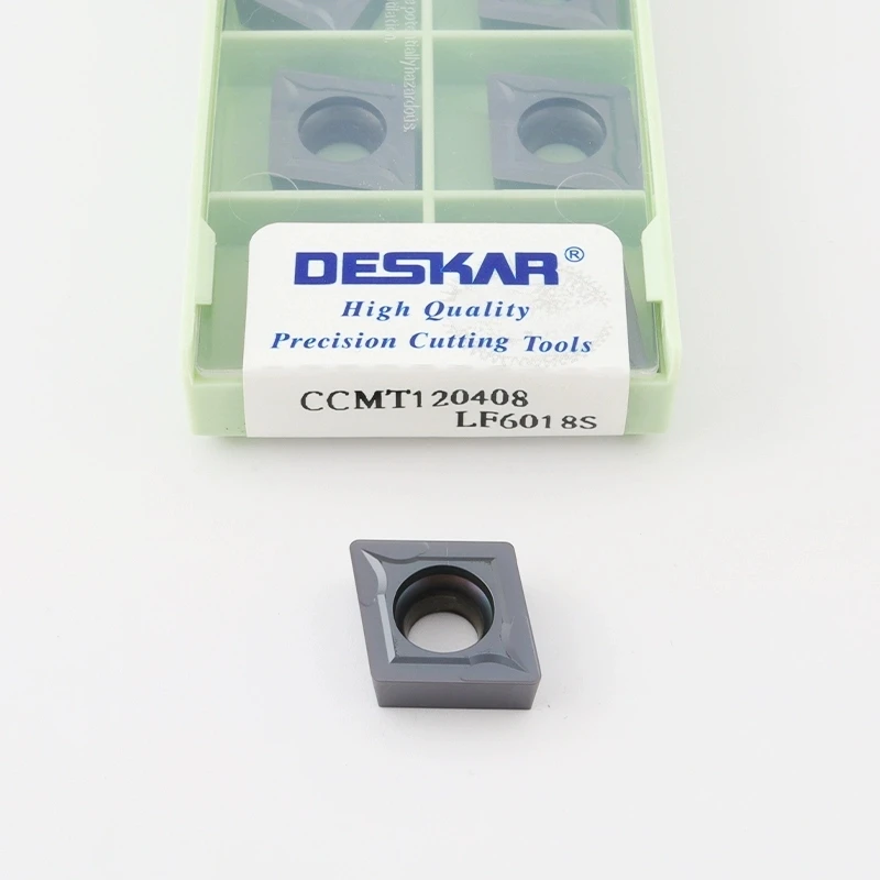 

10Pcs Deskar Ccmt060204 Ccmt060208 Ccmt09T304 Ccmt09T308 Ccmt120404 Ccmt120408 Lf6018S Cnc Turning Inserts Lathe Cutter