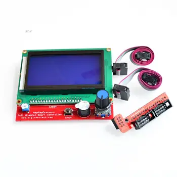 ! ! 3D yazıcı akıllı denetleyici RAMPALAR 1.4 LCD 12864 LCD kontrol paneli mavi ekran