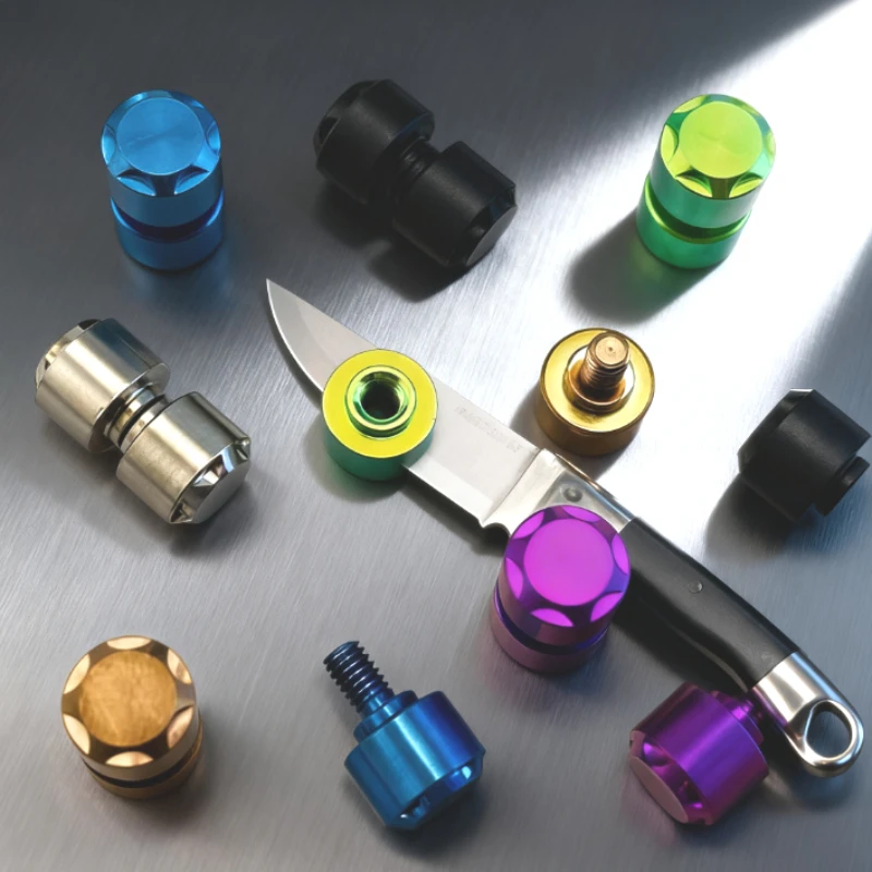 1/3/5 Pair Titanium Alloy Thumb Stud Push Rivet Screw 7MM Diameter for 4.0mm Aperture Folding Knife DIY Repair Tool