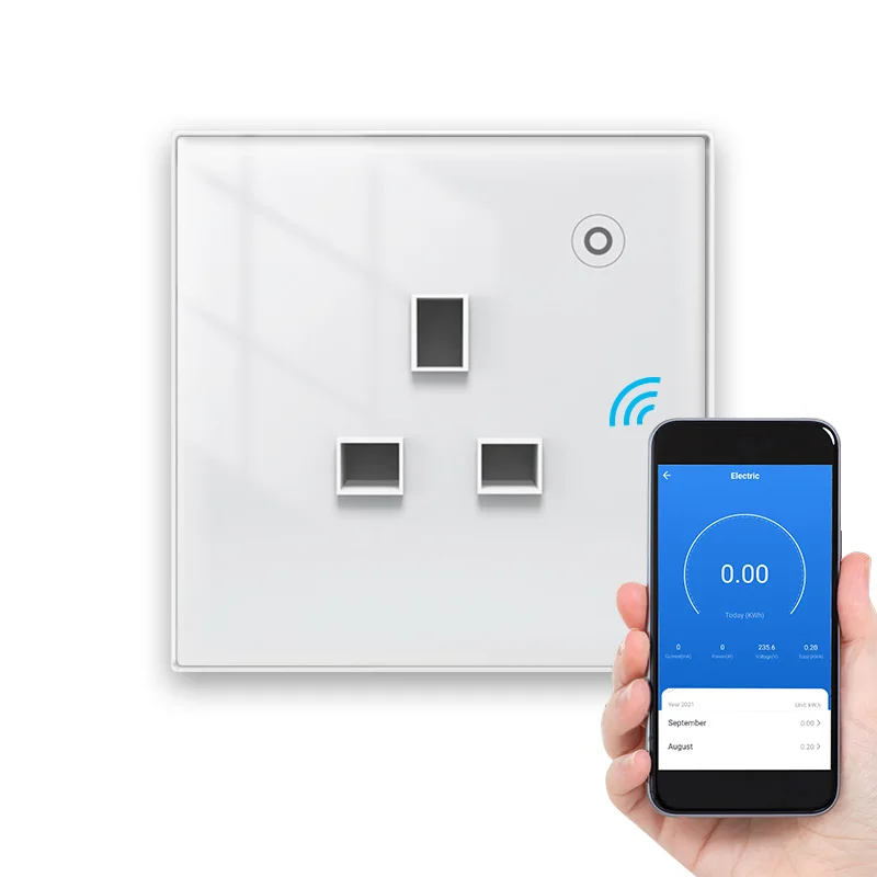 

UK WiFi Smart Socket TuYa 16A USB Wall Outlet Wireless Remote Control Voice Control By Alexa