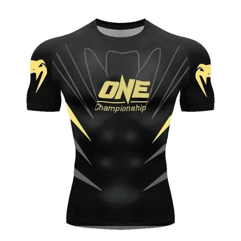 MMA Fitness Running Boxing T-shirt Training Sports Quick Drying Clothes Fighting Exercise Tshirts