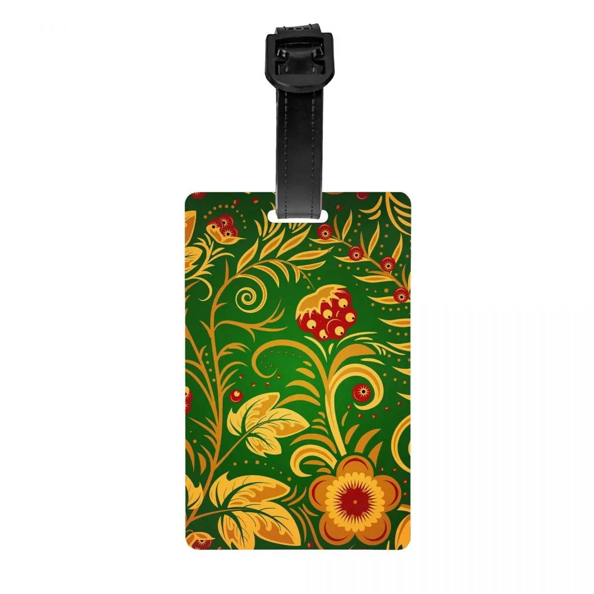 

Изготовленные на заказ багажные бирки Хохлома, русское народное искусство, изготовленные на заказ багажные бирки, идентификационная этикетка с конфиденциальной обложкой