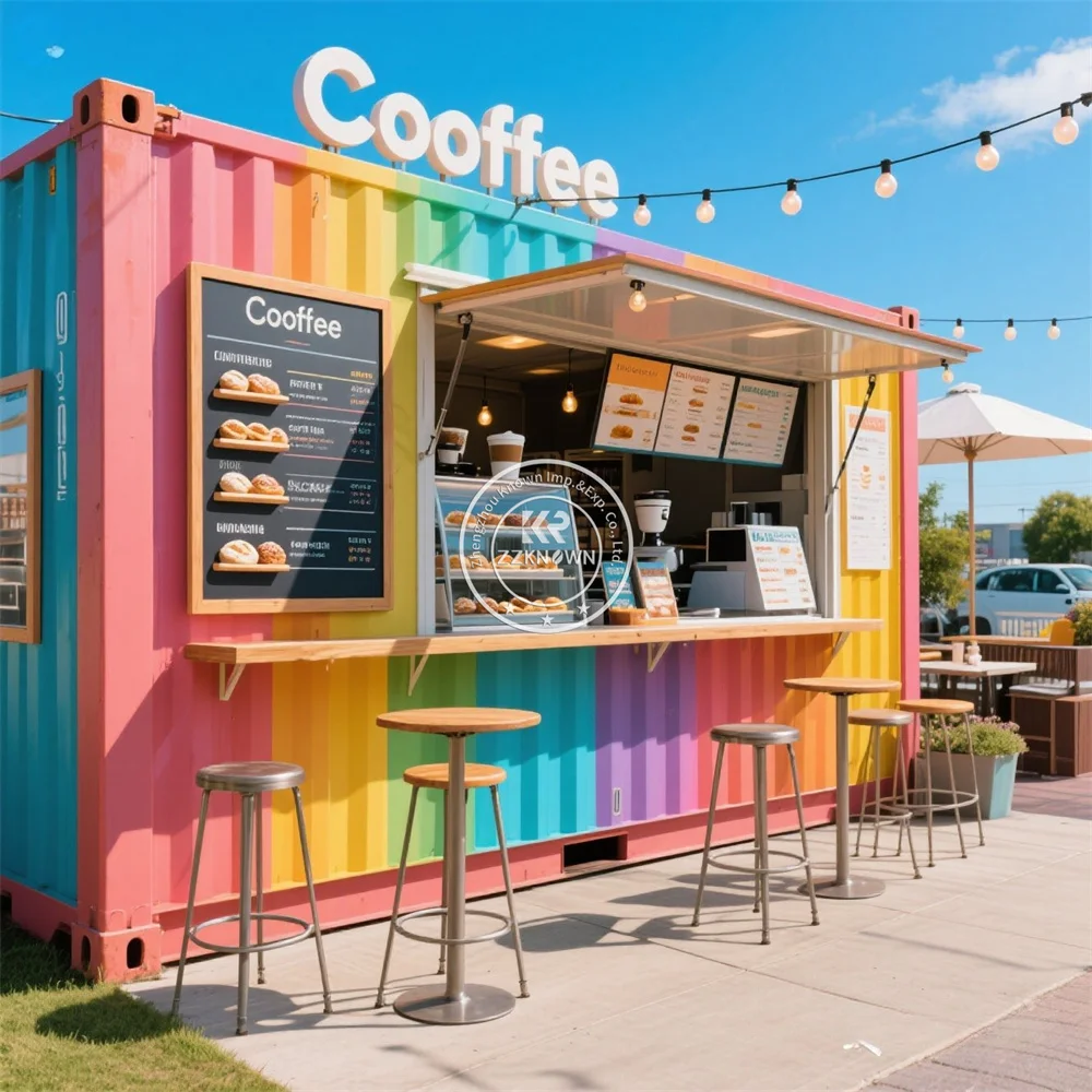 

Mobile Container For Shop Steel Structure Street Restaurant Coffee Container Bar Mobile Prefabricated Store