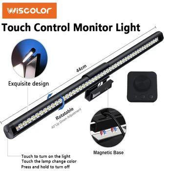 Wiscolor LED Monitor Light With Remote Control Stepless Dimmable Monitor Screen Hanging Li
