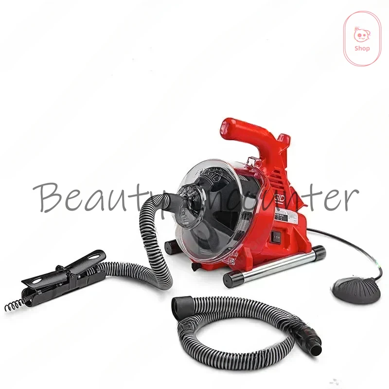 220V Electric Sewer Pipe Dredging Machine Toilet Kitchen 19-28MM Pipe Cleaning Machine Pipe Dredger Drain Cleaner 120W