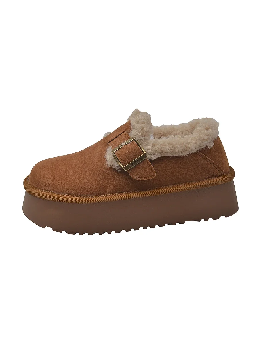 Thick Soled Snow Boots Women's Short Boots 2024 New Winter with Plush and Thick Warm Cotton Shoes image 5