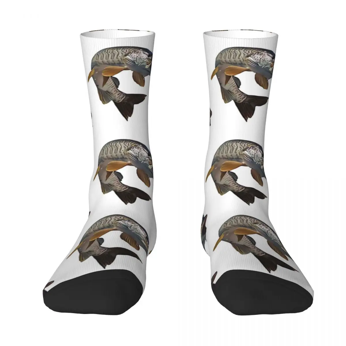 Musky Fisherman Fishing Socks Sports 3D Print Boy Girls Mid-calf Sock