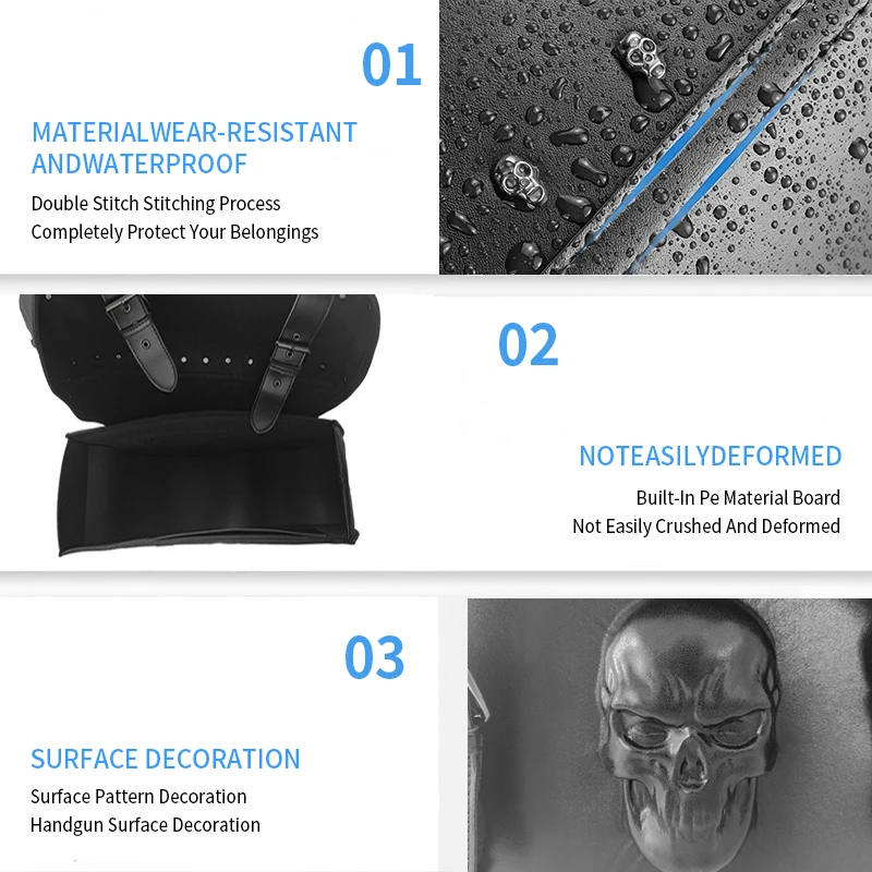 

unique High Quality YINGSI Large Capacity Waterproof Motorcycle Leather SaddleBag Own Mould Accept Personal Label Customization