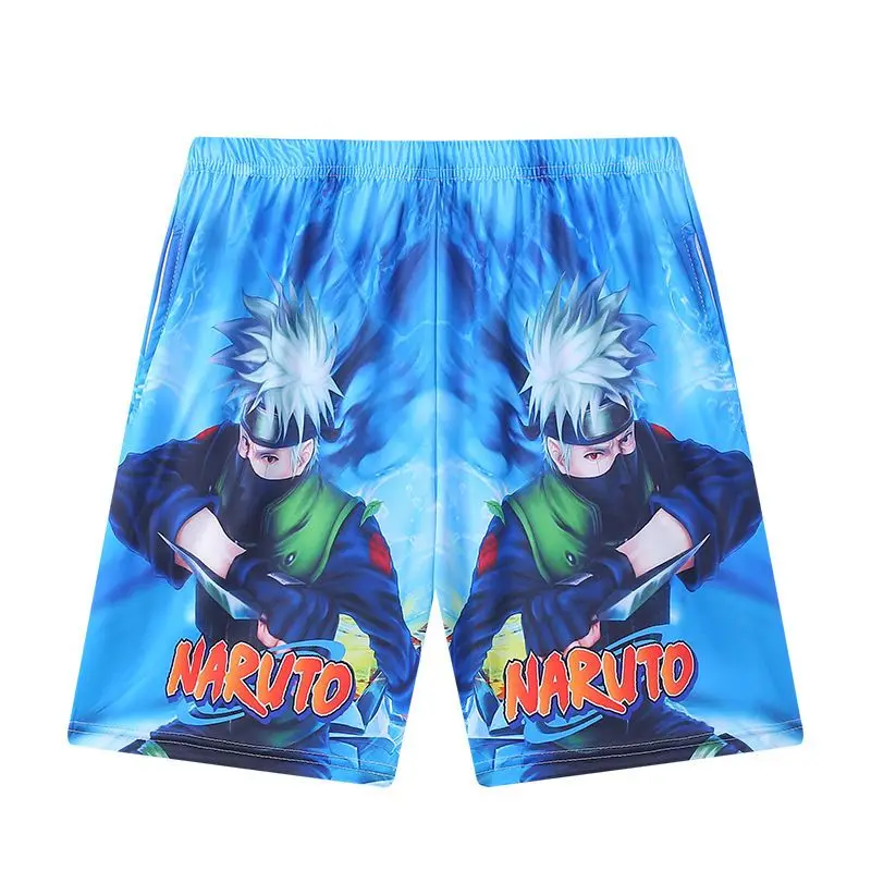 Naruto Sasuke Kakashi Shorts Beach Pants Loose Casual Cartoon Summer Boys Pants Anime Game Peripheral Clothes Gifts Wholesale