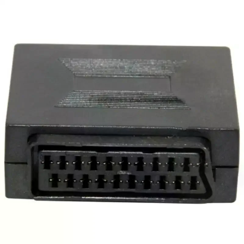C90F Efficient 21 Pin SCART Coupler Adapter Female To Female Joiner Connector For Improved Auditory Experience