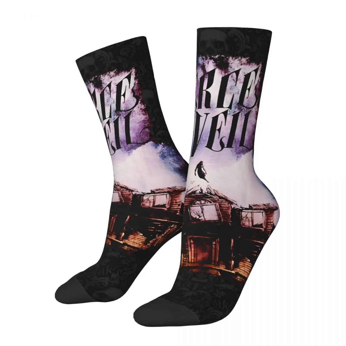 Retro Remove Men's compression Socks Unisex Pierce The Veil Street Style Pattern Printed Novelty Crew Sock