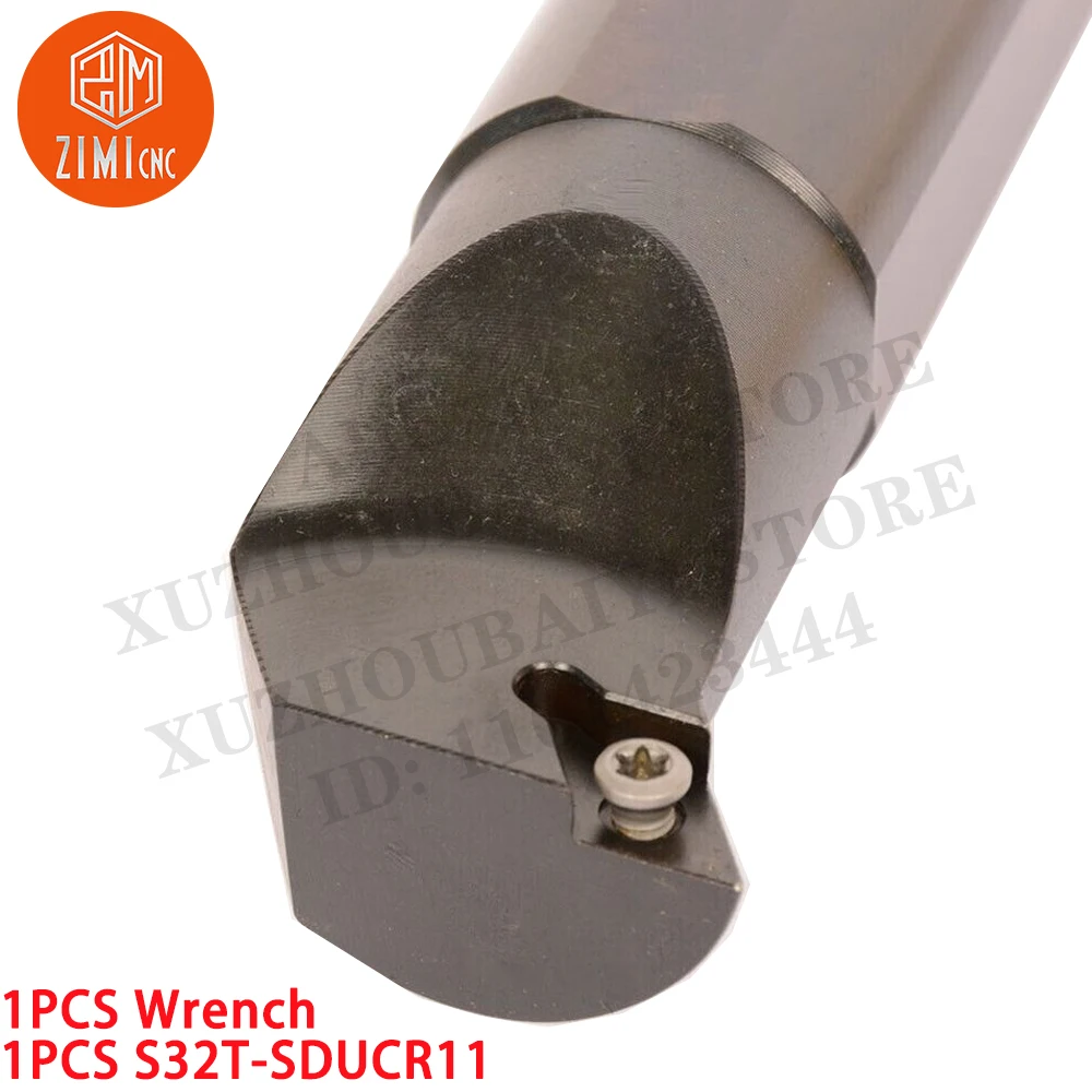 1ชิ้นS32T-SDUCR11 เครื่องกลึง CNC ภายใน ที่จับเครื่องมือกลึง + 10 ชิ้น DCMT11 เม็ดมีดคาร์ไบด์ เครื่องกลึงโลหะซีเอ็นซี เครื่องกล เครื่องมือตัด
