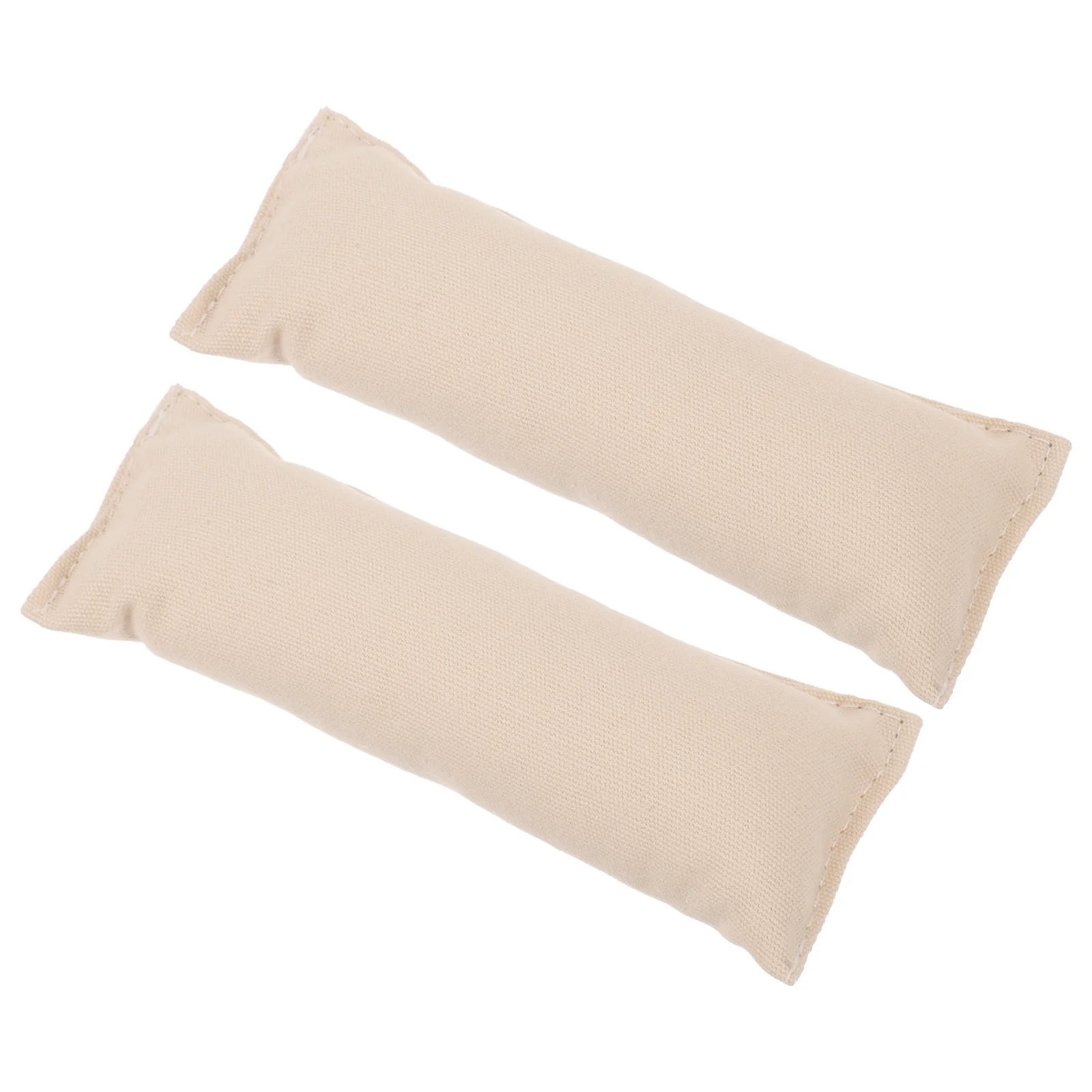 2Pcs Comfortable Hand Elbow Mat Keyboard Pad Cotton Anti-Slip Wrist Support Office Computer Desk 13x5cm Creamy White