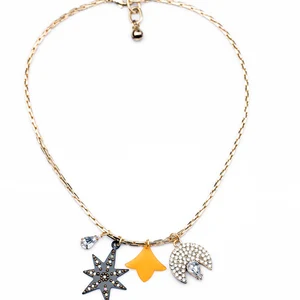 Bộ sưu tập đa phong cách mô phỏng Pearl Hollow Pingon Vòng cổ thông thường dây chuyền quyến rũ cho phụ nữ Trang sức Ấn Độ 10 Mặt dây chuyền bán hàng Ấn Độ - 1