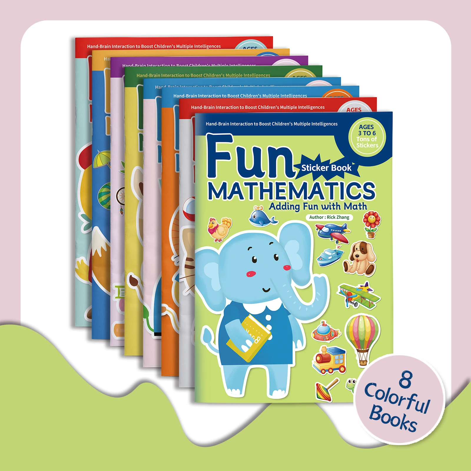 Children Educational Sticker Game Book, Cute Cartoon Patterns, Fun Math Practice Book, Learn While Having Fun