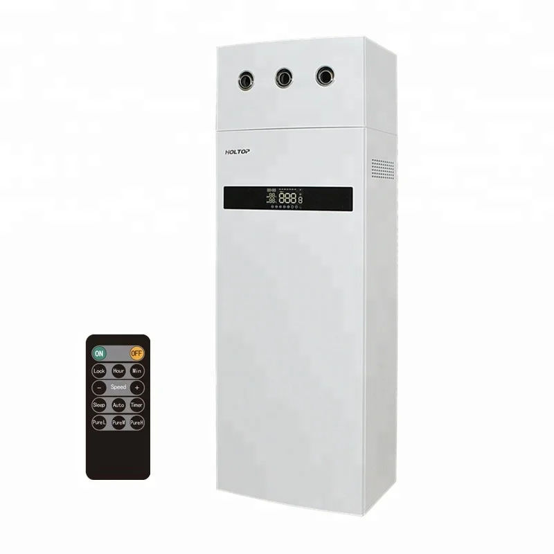 Touch Screen Control Floor Standing Fresh Air System With CO2 And Humidity Control