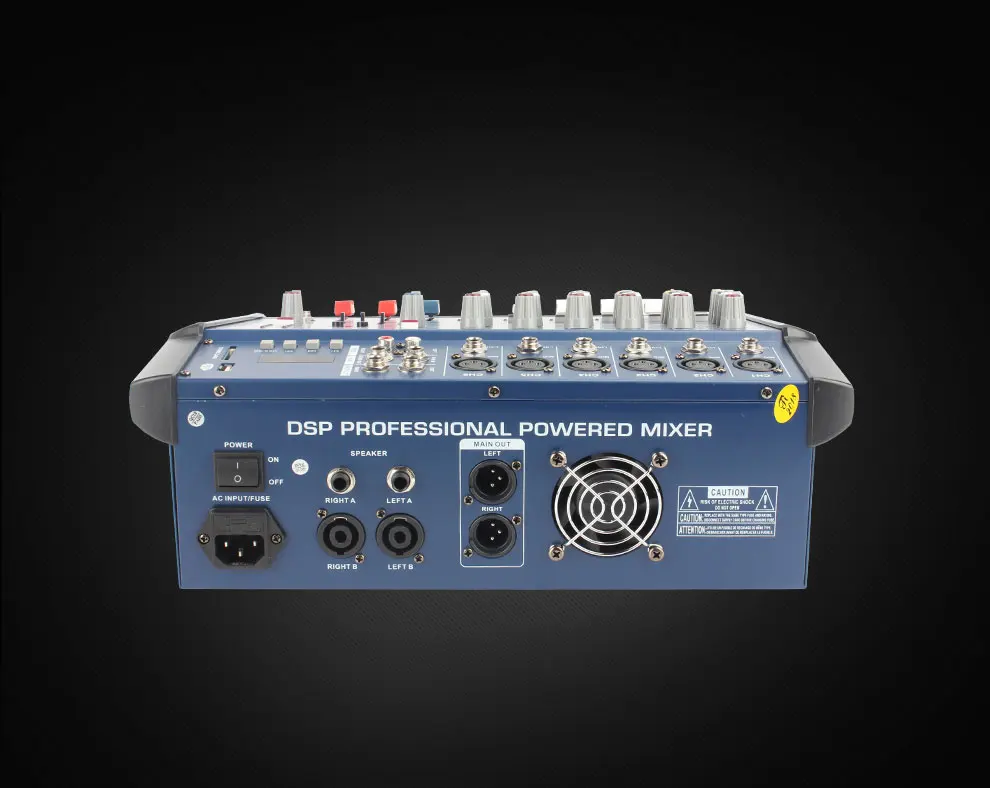 Gooermi PMX-602D High Quality Mini Mixer 6 Channel USB Interface Controller Power Mixer Amplifier for Stage