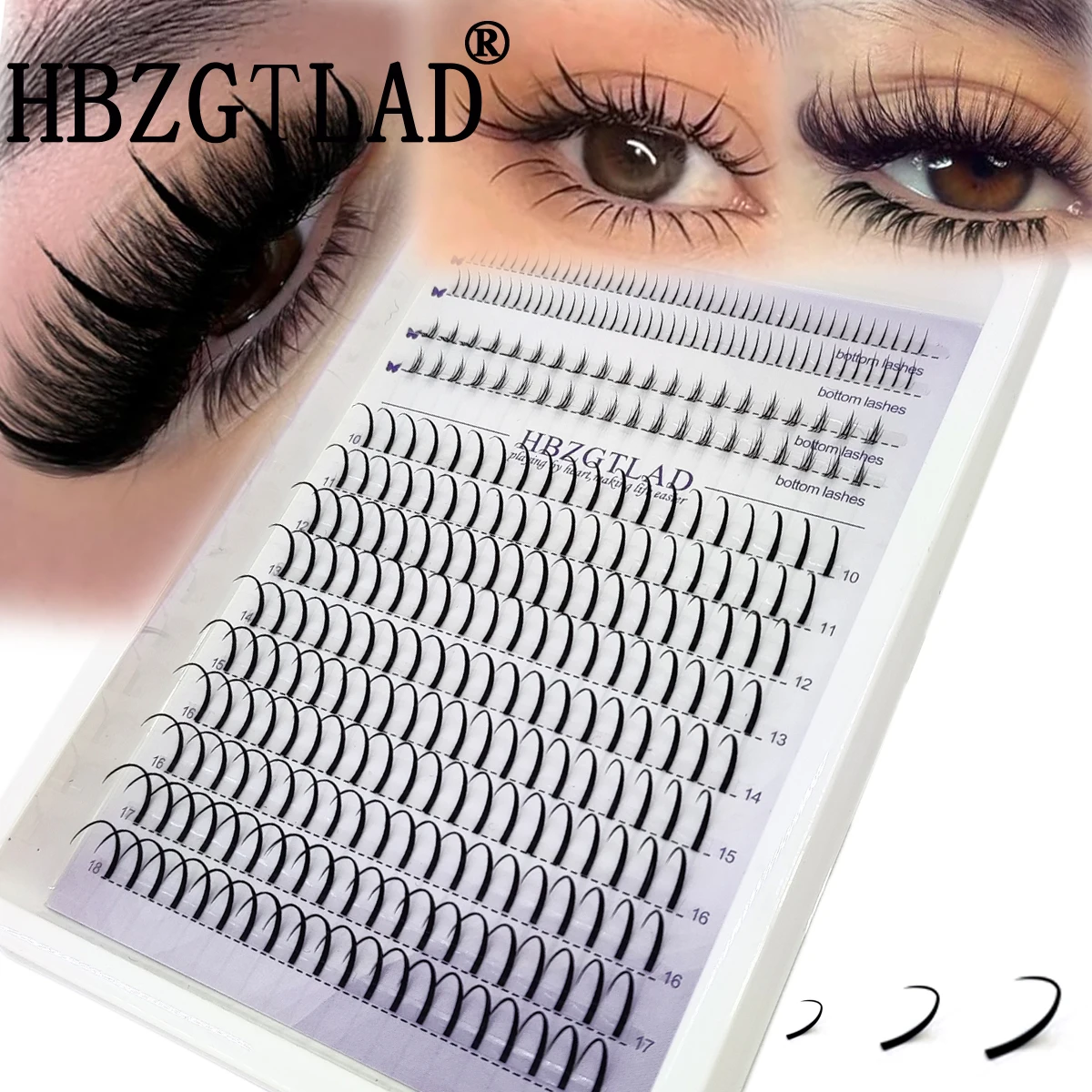 Lash Nails Extra Long Lash Nails Lash Bundles Lash Stretchers Bottom and Pointed Lash Clusters DIY Fairy/Manga Eyelash