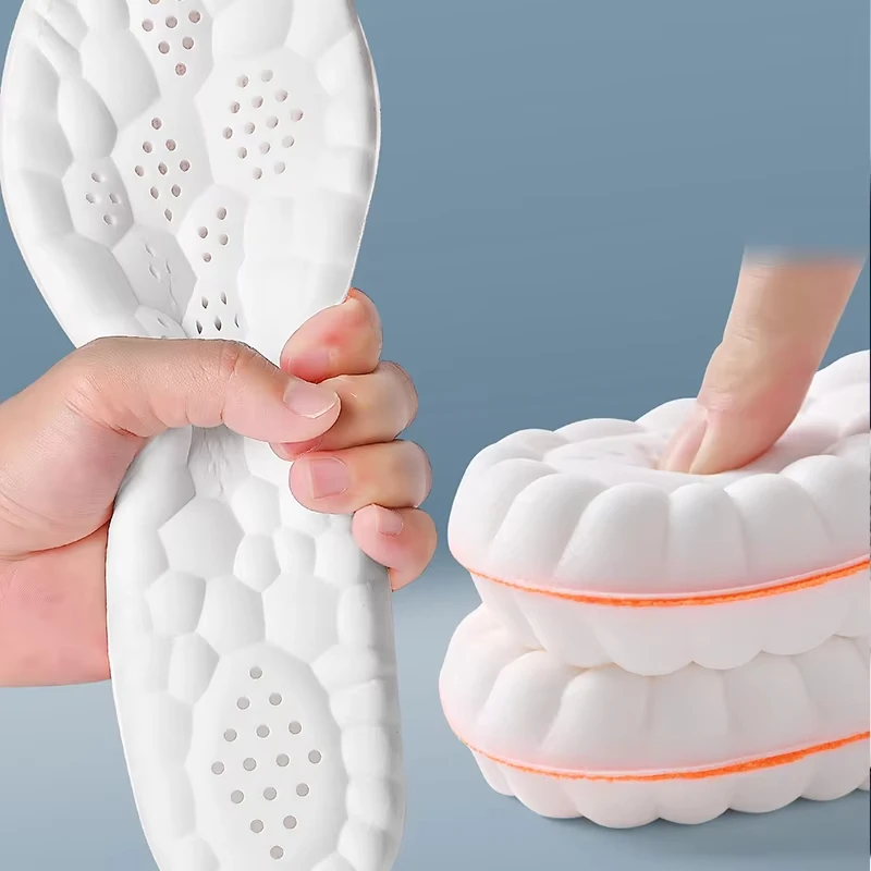 1pairs Latex Sport Insoles Soft High Elasticity Shoe Pads Orthotic Breathable Shock Absorption Cushion Arch Support Insole image 4