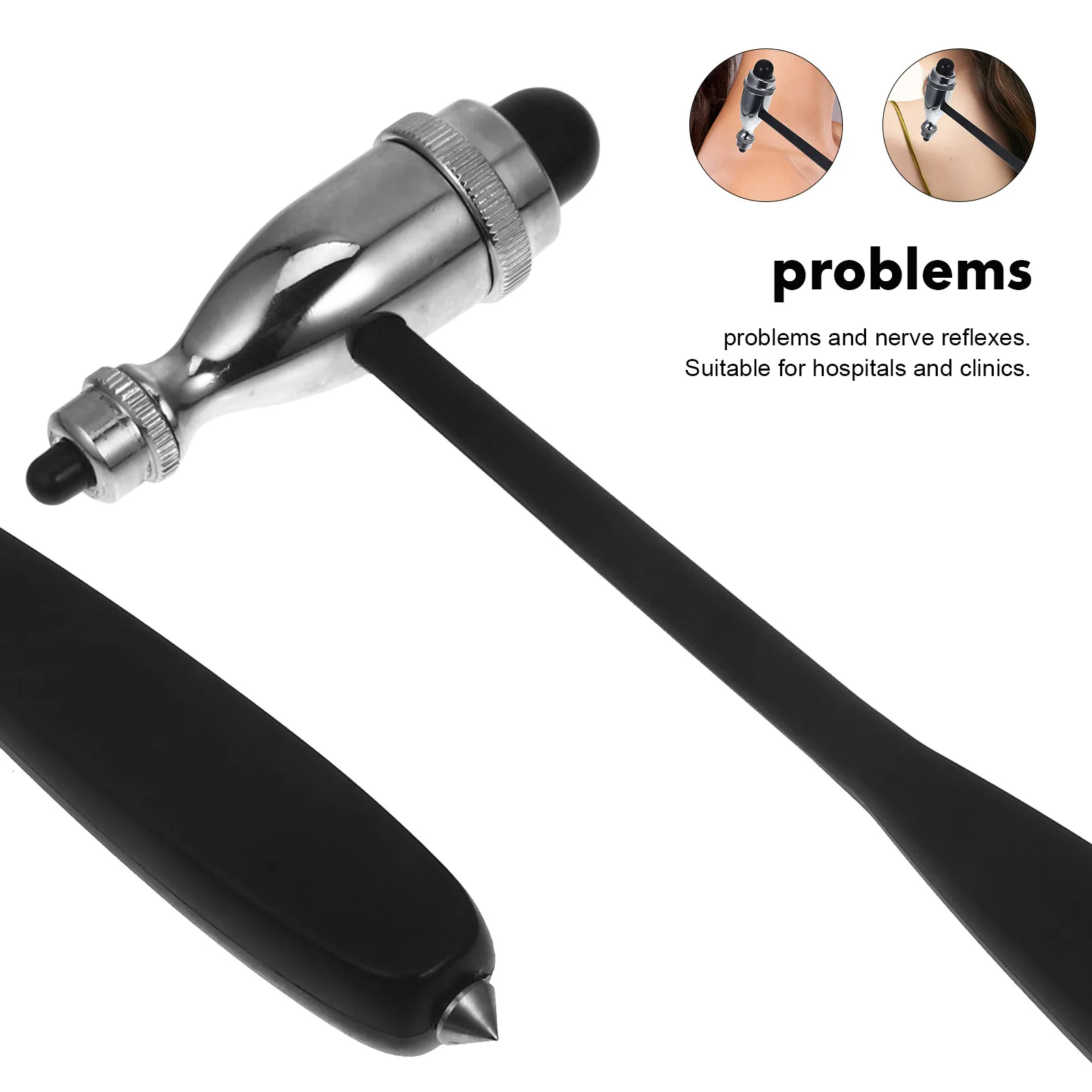 

Neurological Reflex Hammer Stainless Steel Medical Percussion Tool For Clinic Diagnostic Testing Portable Durable Hammer
