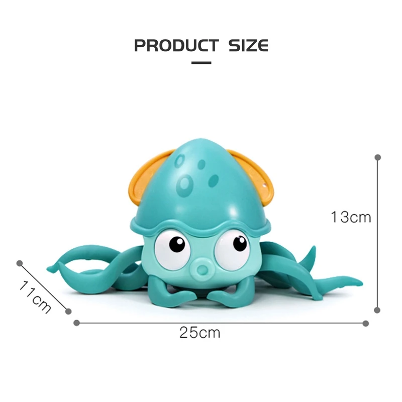 Hot Sale Kid's Bath Toy Octopus Interactive Bath Toy Towed On Land And In Water Clockwork Bath Toys Beach Bath Toys Bathtub Toy