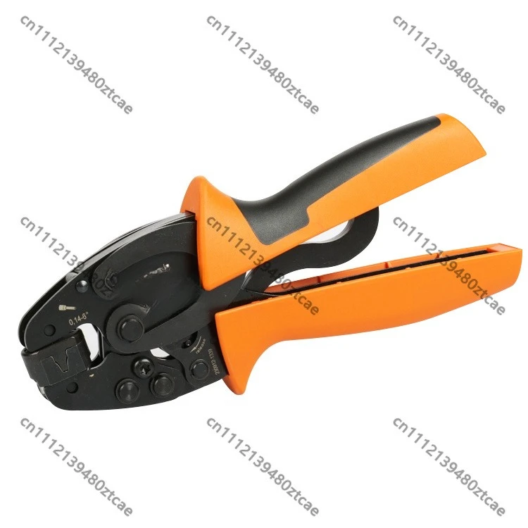 Rotatable Ratchet Crimping Pliers For Tubular Wire Ferrules Hand Electrical Terminal Crimper Crimp Range 0.14mm² To 6mm²
