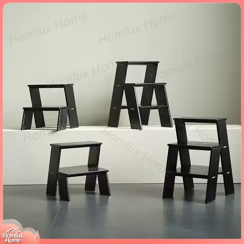 Solid Wood Step Ladder for Home Use Multifunctional Sturdy Low Stool Non Slip Kitchen Footstool Living Room Entryway Shoe