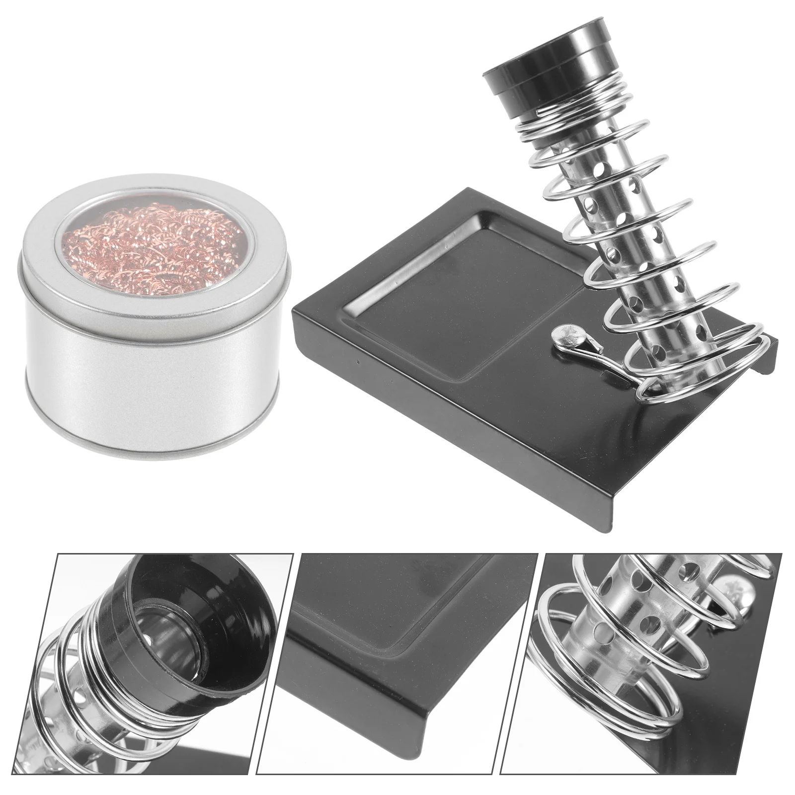 

1Set Soldering Iron Holder Stand Stable Solder Tip Cleaner Kit Professional Soldering Station Accessories Portable