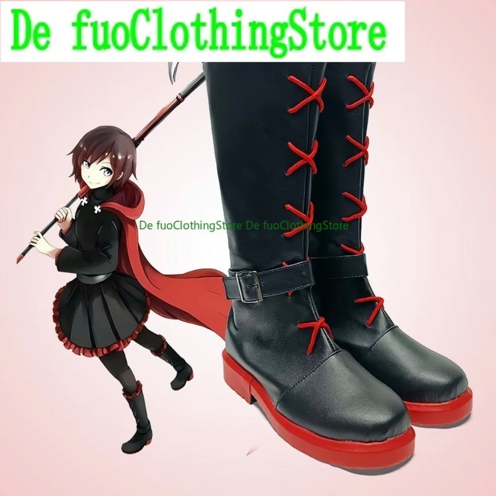 

DefuoClothing RWBY Ruby Rose обувь для косплея ботинки с персонажами аниме аниме игры костюмы на Хэллоуин реквизит для вечеринки обувь