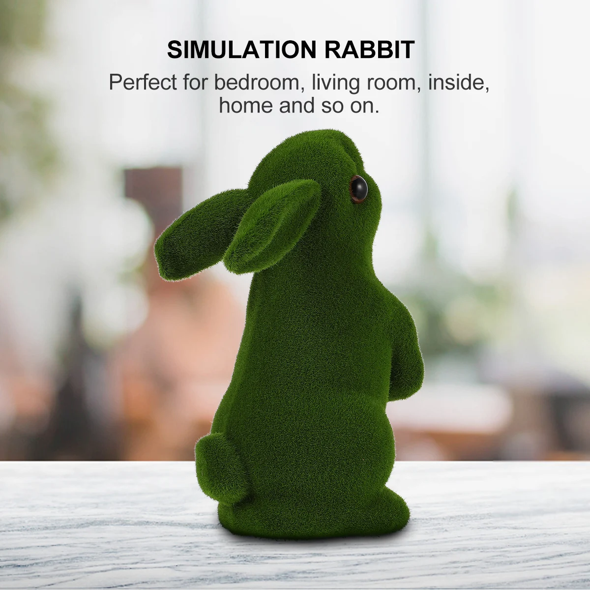

1Pcs Simulation Moss Adornment Reusable Rabbit Ornament Perfect for Bedroom Living Room Decoration Simulation Moss Adornment