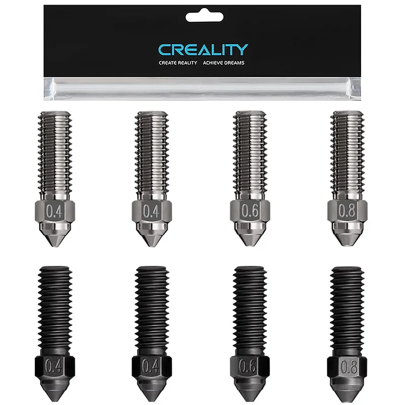 

Официальный комплект сопел Creality K1, медный сплав/закаленная сталь, 8 шт., сопло экструдера 0,4/0,6/0,8 мм для K1/K1 Max/CR-M4/Ender 3 V3 KE