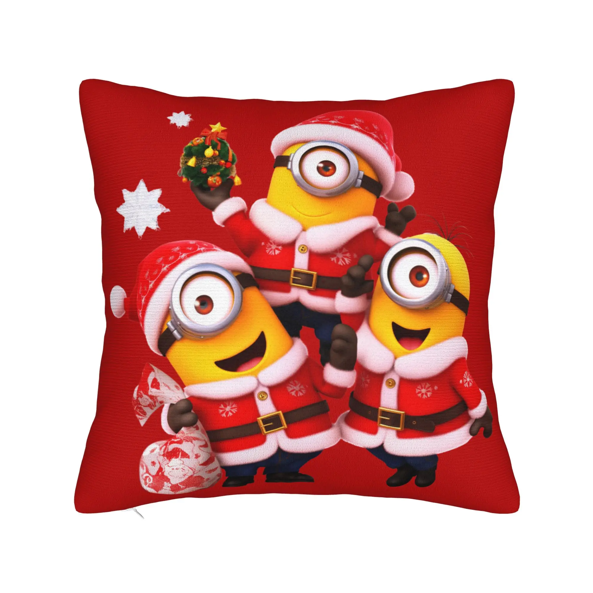 Cartoon M-Minions Christmas Pillowcase Printed Fabric Cushion Cover Decor  Pillow Case Cover Bed Dropshipping 40*40cm
