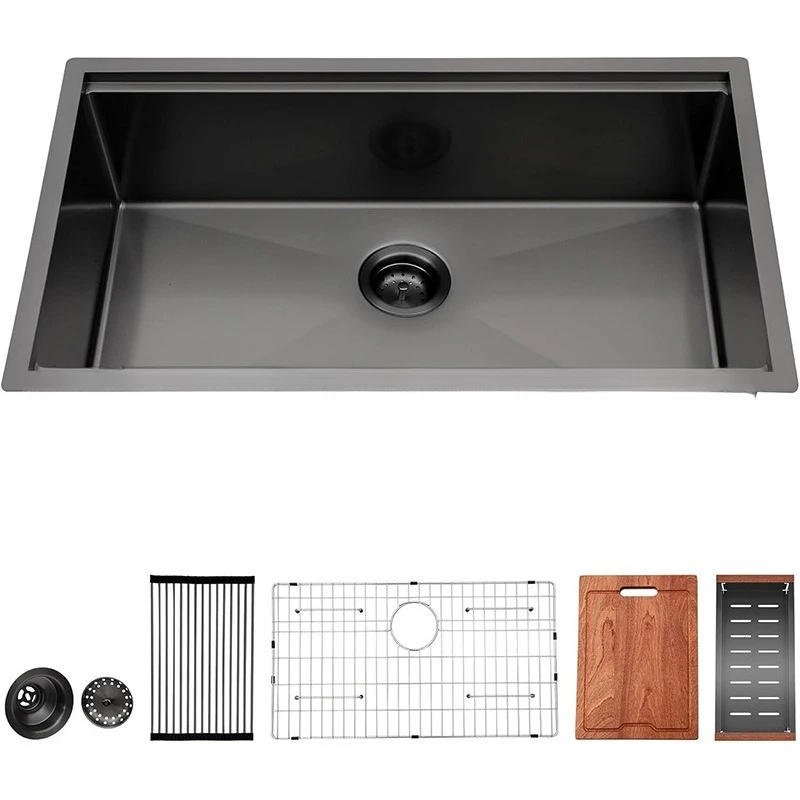 حوض الفولاذ المقاوم للصدأ خطوة واحدة بالوعة المطبخ واحدة