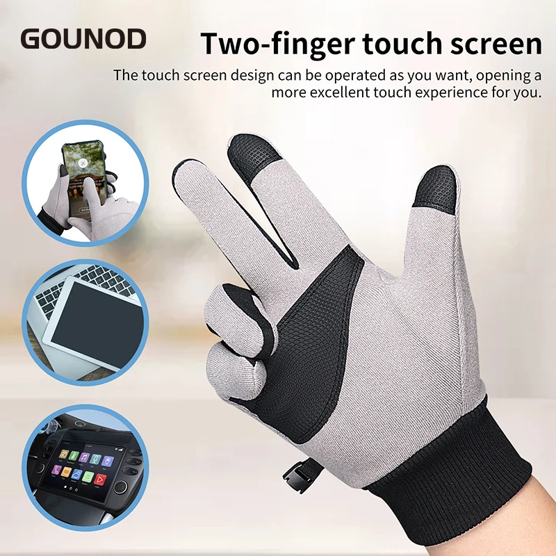 

Warm Gloves Winter Windproof Plus Velvet Thickening Fitness Non-slip Driving Touch Screen Riding Full-finger Gloves