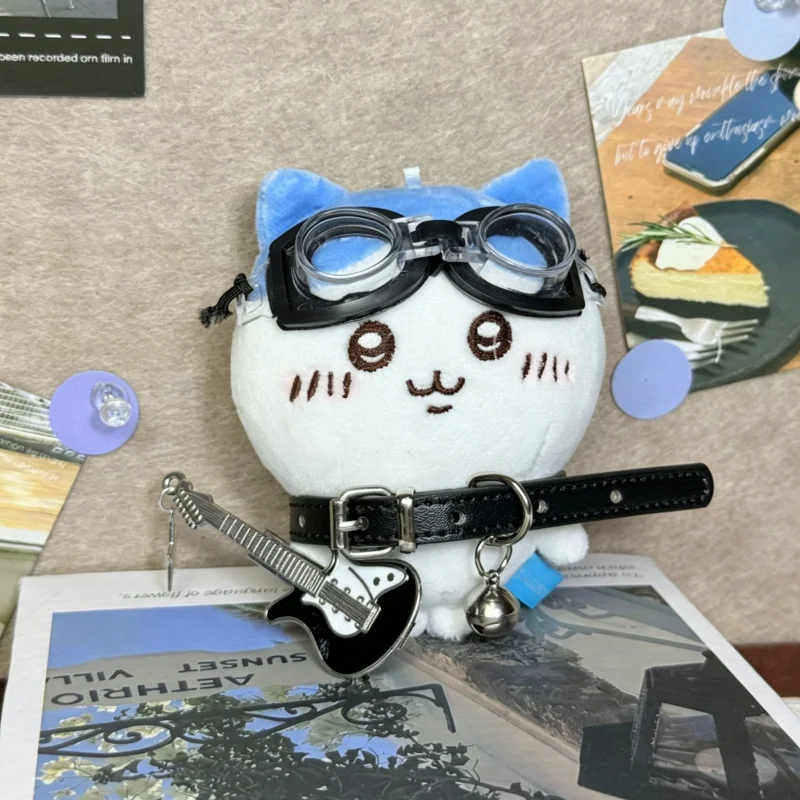 

Japanese Anime Wear Glasses CHIIKAWA HACHIWARE Rock Punk Serie soft Plush Filling Doll Car Keychain Decoration Birthday Gifts ﻿