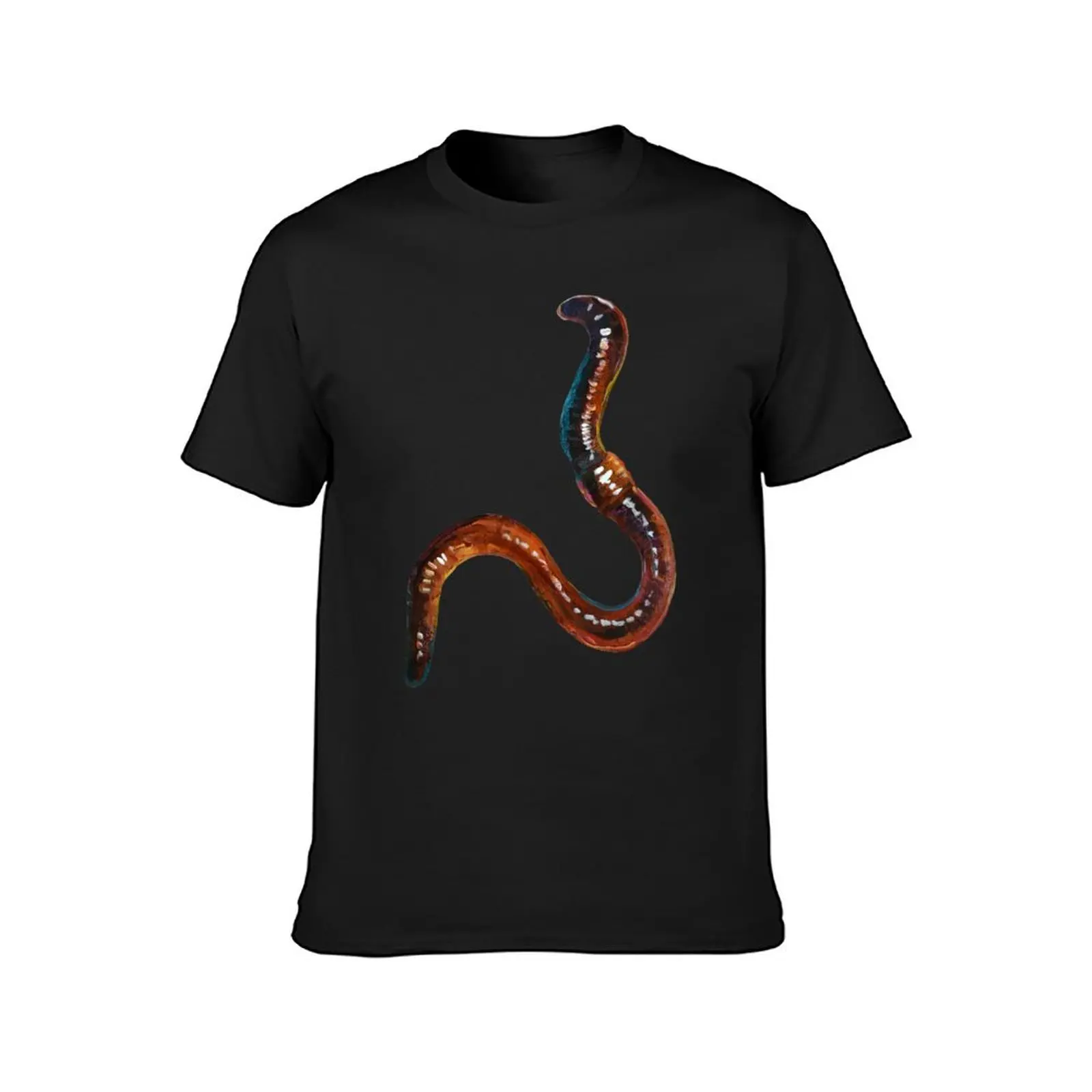 Creepy Cute Earthworm Sticker T-Shirt blacks plus sizes vintage clothes plain t shirts men