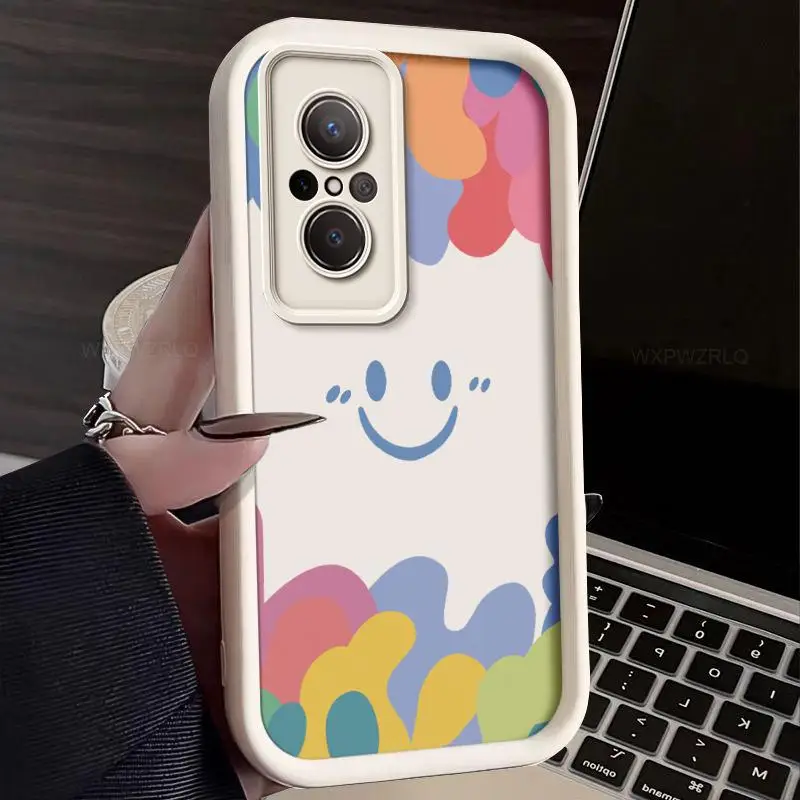 Cartoon Smiley Face Phone Case For Huawei nova 9 SE Honor 50 SE Graffiti All Inclusive Shock-absorbing Silicone Soft Back Cover