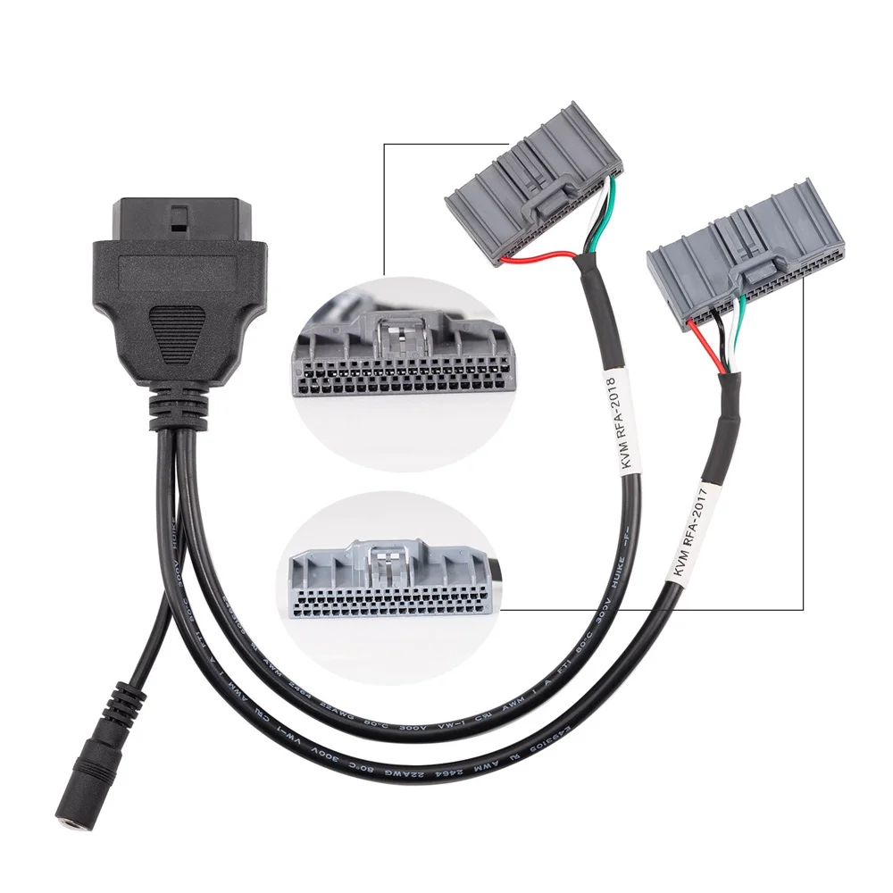 GODIAG لسيارة جاكوار لاند روفر Pre-2017 J-L-R Post-2017 KVM RFA 2-in-1 كابل اختبار الاتصالات