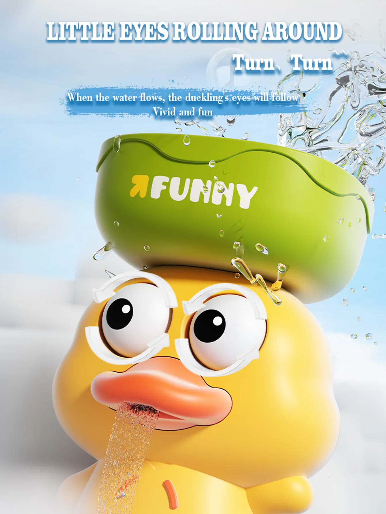 크리 에이 티브 작은 노란색 오리 물 자동차 욕실 풀 물 장난감 여러 모드 귀여운 만화 오리 재미 귀여운 표현 목욕 장난감