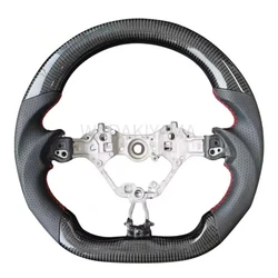 Carbon Fiber Steering Wheel For Toyota GR86 For Subaru BRZ 2017-2024 Perforated Leather Car Steering Wheel Car Accessories