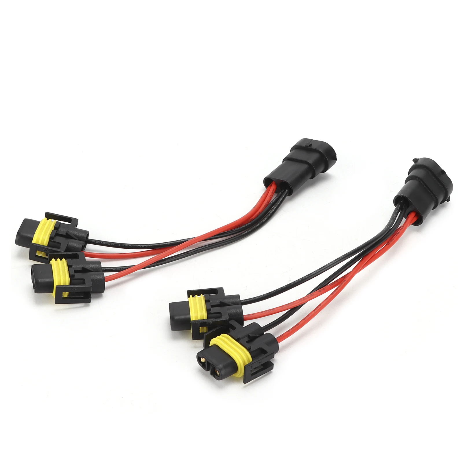 Fog Light Splitter Wiring Harness Wearproof H11/H8 2‑Way Splitter Wiring Harness Male To Female Universal PVC for Modification