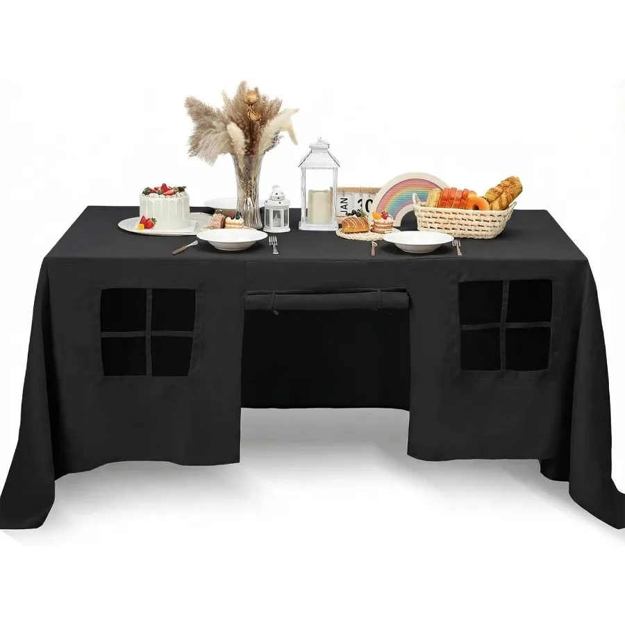 

10ft x 7.5ft Large Playhouse Table Cloth Table Fort Tent Cover Playhouse Indoor Outdoor Tablecloth for Birthday Party Playgroun