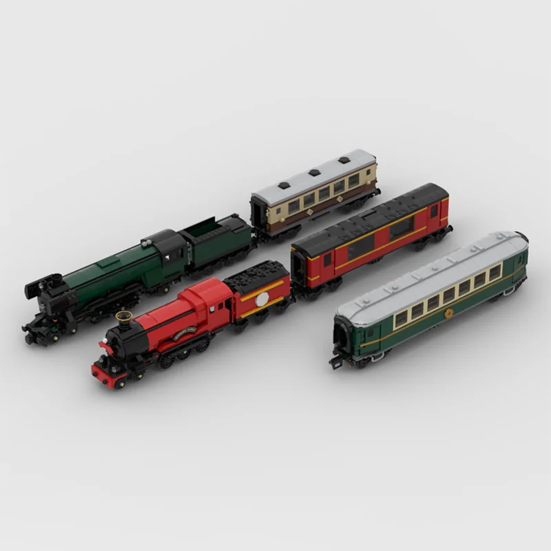 

986 шт. MOC знаменитый кино- и телепоезд, модель экспресс-поезда, сборка, строительные блоки, игрушка, детский подарок на день рождения